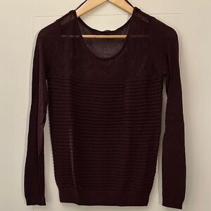 Dynamite Deep Burgundy Crew Neck Sweater